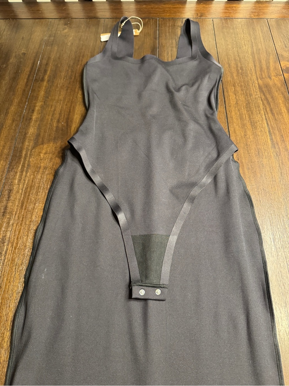 SKIMS Body Long Slip Dress Onyx Black Maxi Shapewear Bodysuit XS Bodycon - Picture 8 of 15